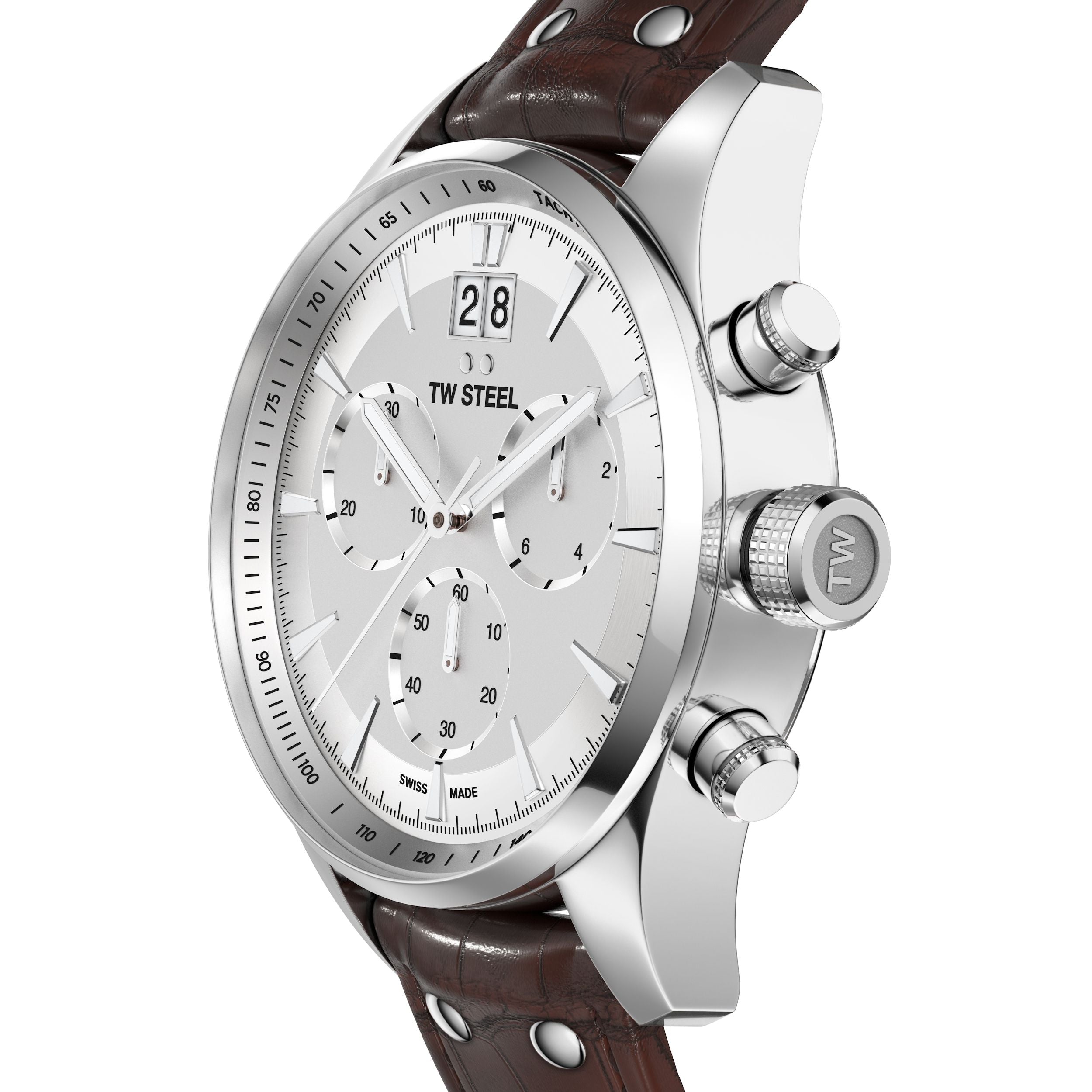 TW Steel Ace Aternus 45mm Chronograph Brown Leather