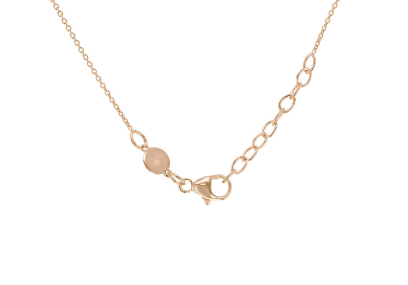 9K Rose Gold Solid 10mm Disc Adjustable Necklace