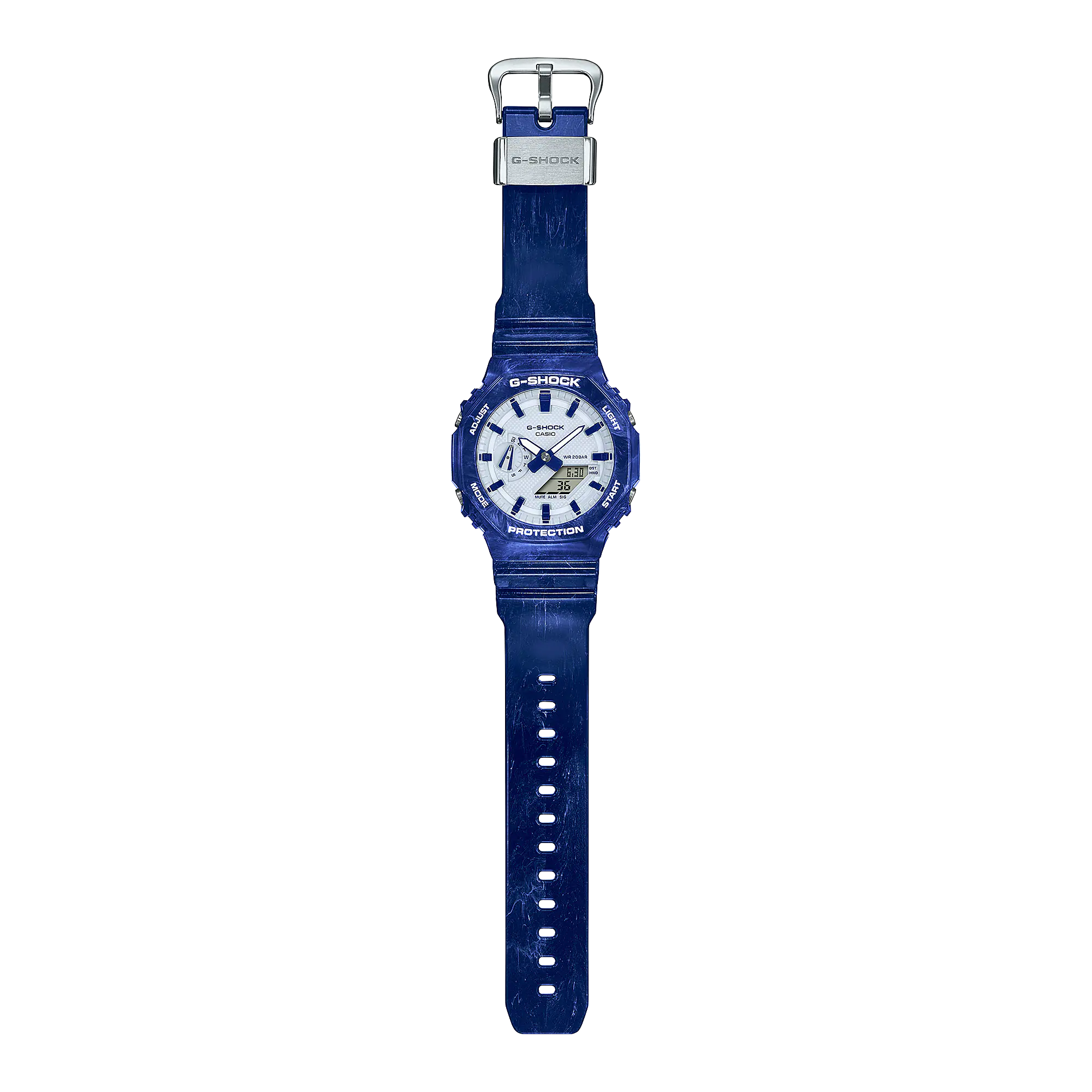 G-Shock Digital Analog Blue Resin Band Watch GA2100BWP-2A