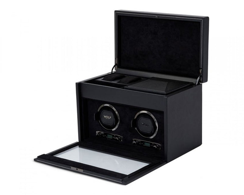 Wolf British Double Watch Winder Black 792202