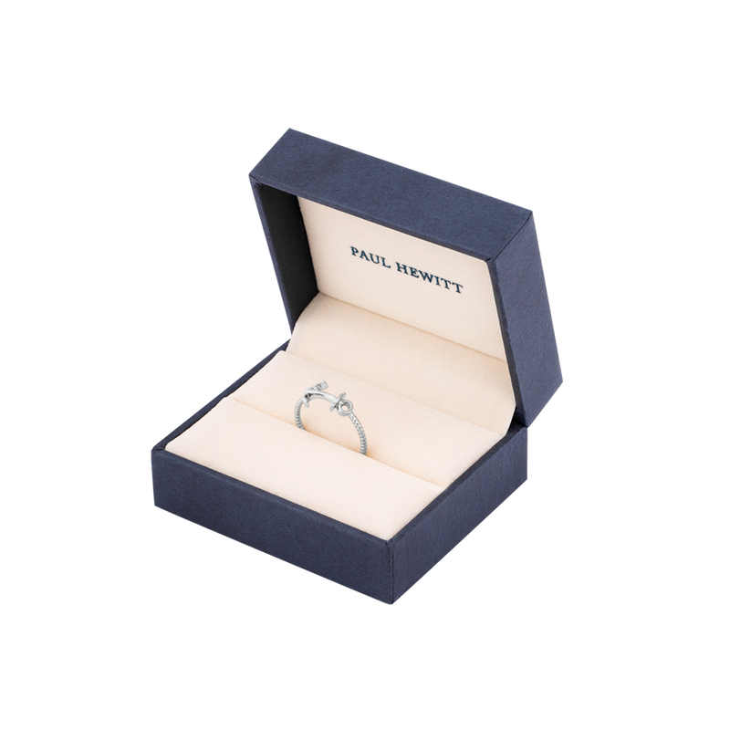 Paul Hewitt Anchor Rope Silver Ring - 54