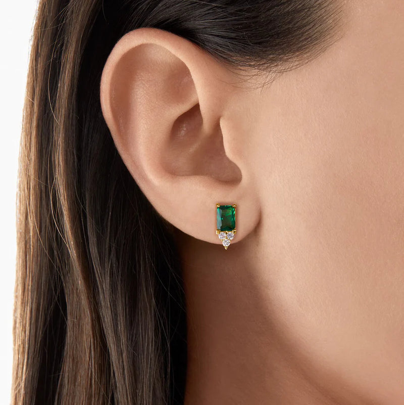 Thomas Sabo Ear Studs Green Stone Gold TH2173GY