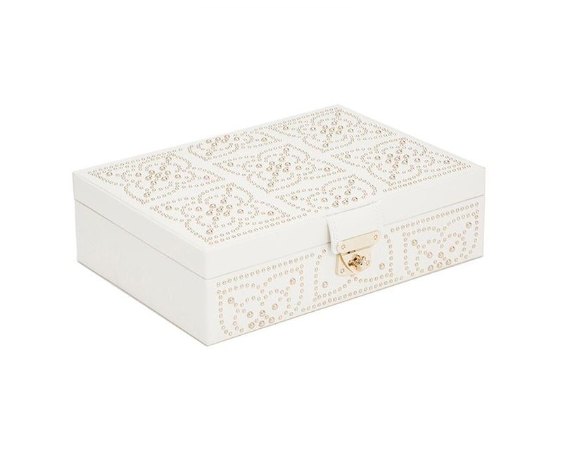 Marrakesh Gold-Studded Leather Jewelry Case by WOLF