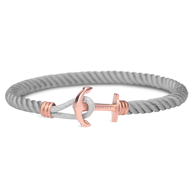 Paul Hewitt Phrep Lite Nylon Rose Gold / Grey Bracelet - L