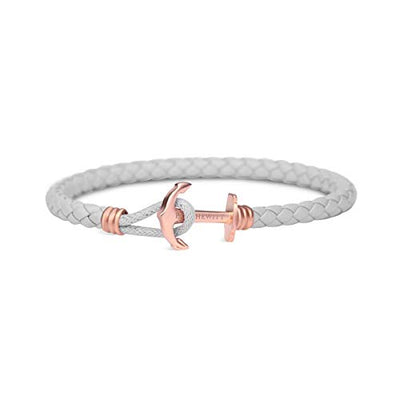 Paul Hewitt Phrep Lite Leather Rose Gold / Grey Bracelet - M