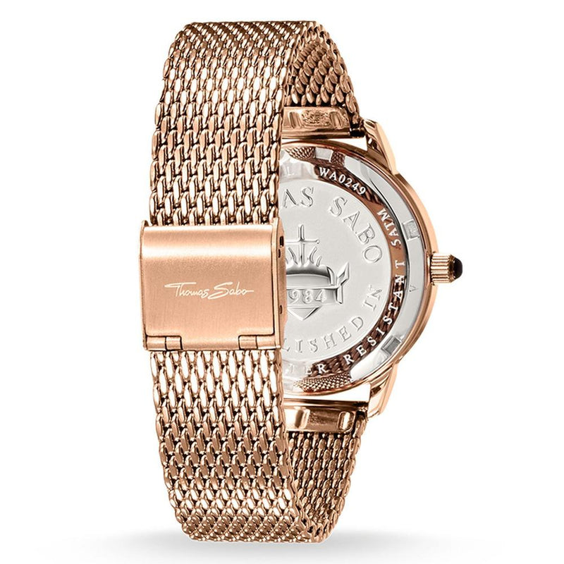 Thomas Sabo Glam Rose Gold Stainless Steel Black Dial Womens Watch