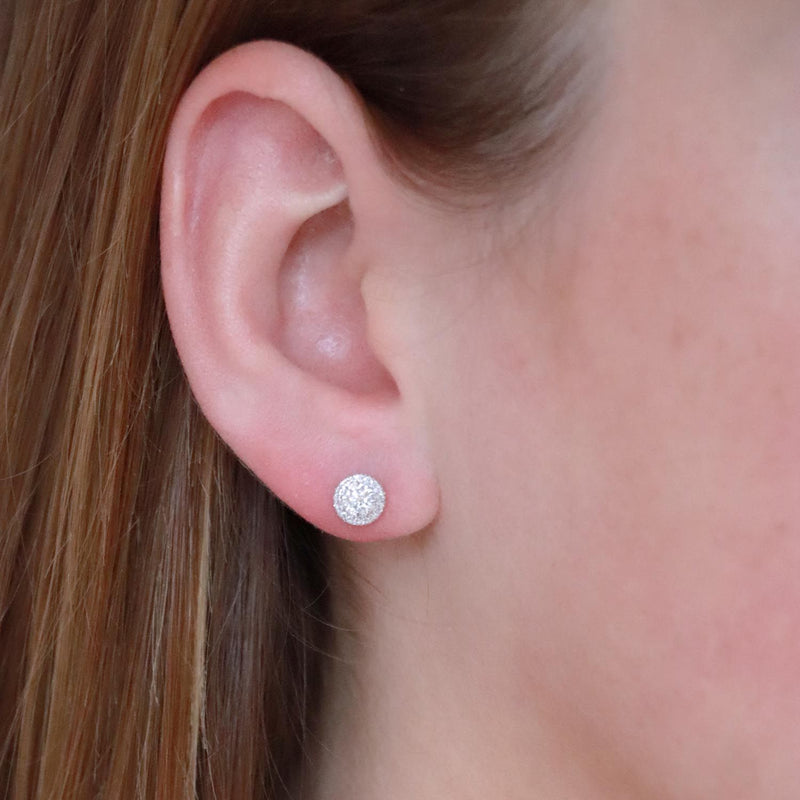 Stud Earrings with 0.25ct Diamonds in 9K Gold