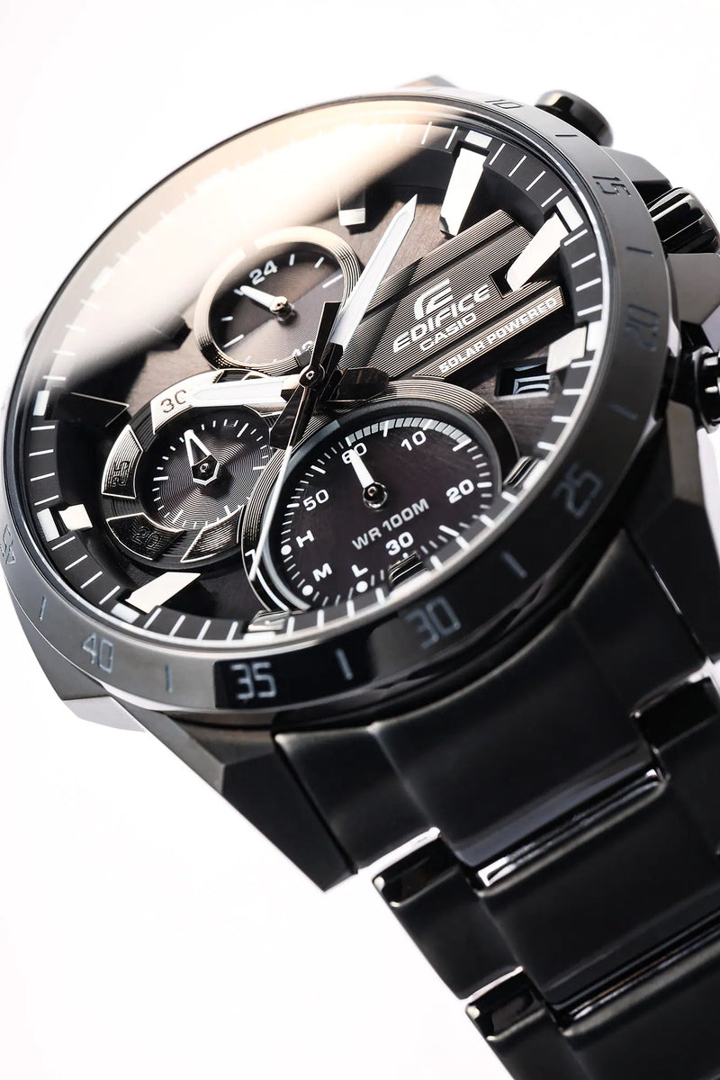 Casio Edifice Chronograph Black Stainless Steel Watch EQS940DC-1A