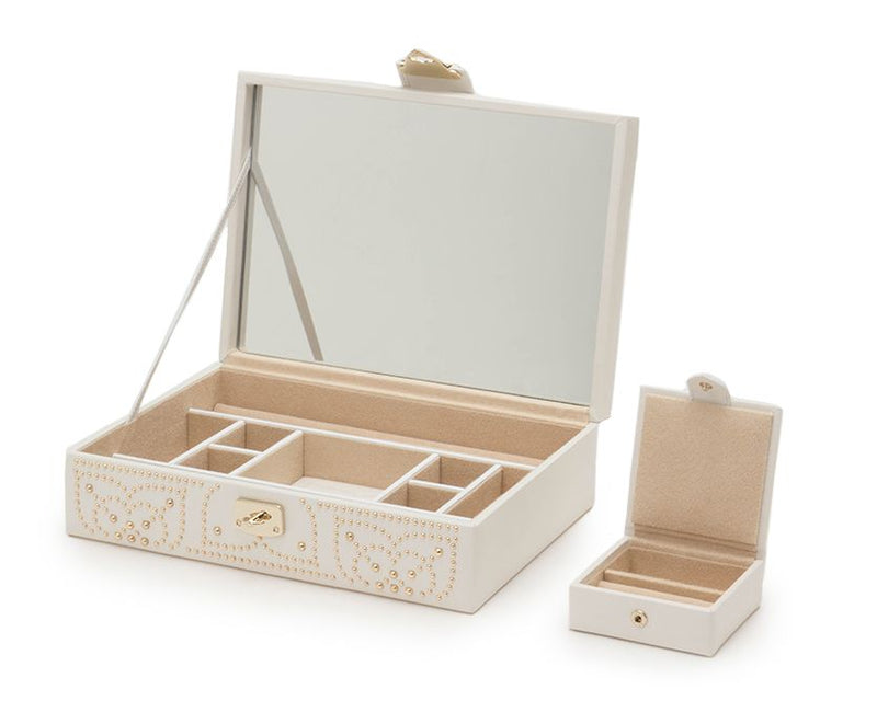 Marrakesh Gold-Studded Leather Jewelry Case by WOLF