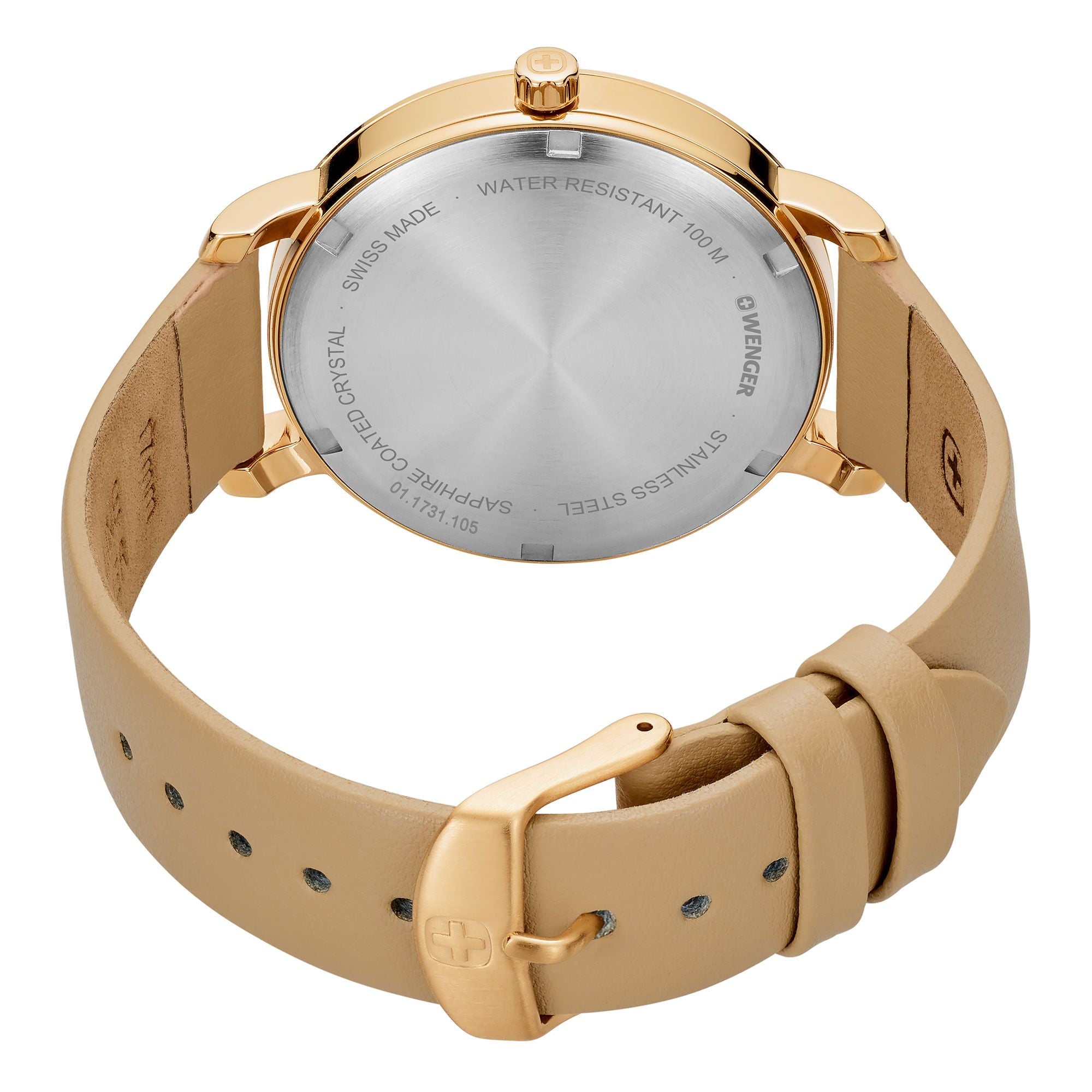 Wenger Metropolitan Donnissima Silver Dial Leather Watch 01.1731.105