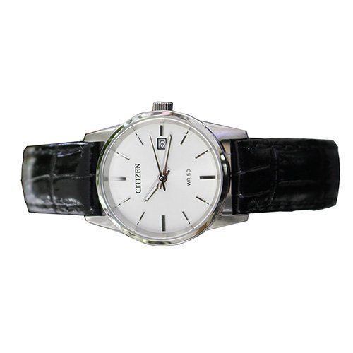 Citizen Black Leather Strap Womens Watch