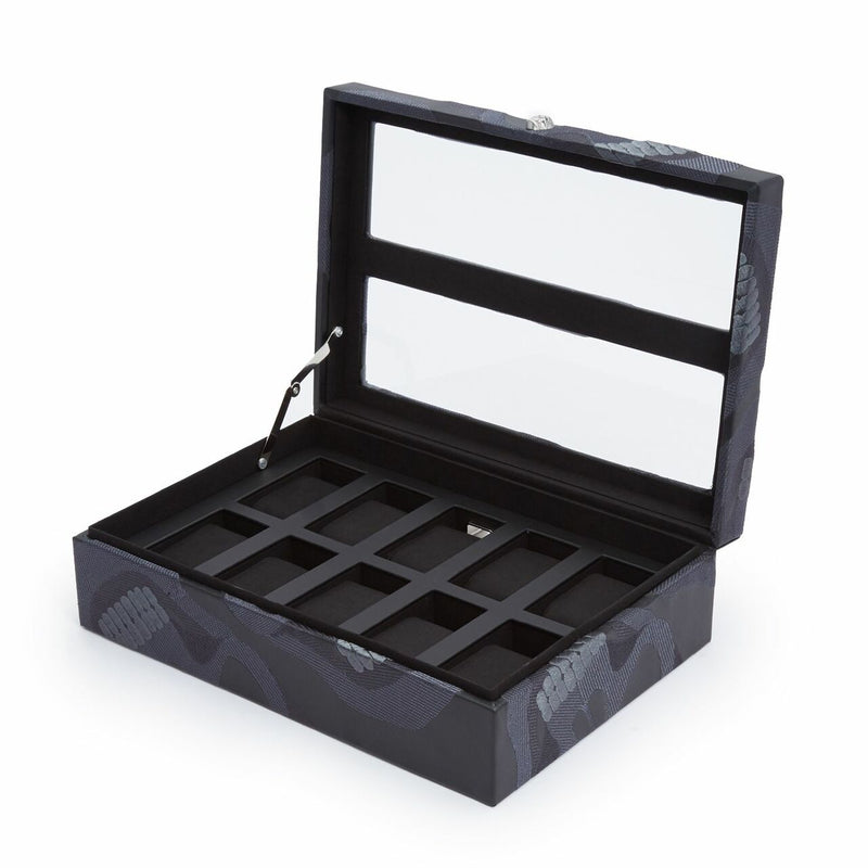 Wolf Memento Mori 10PC Watch Box Black