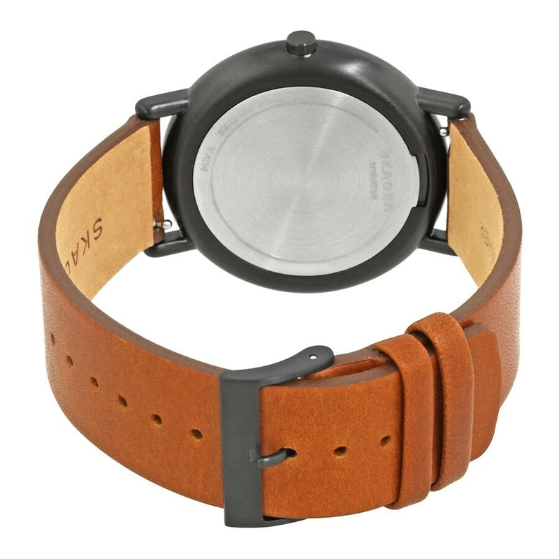 Skagen Signature White Dial Brown Leather Mens Watch SKW6374