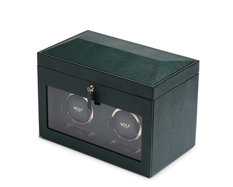 Wolf British Racing Green Double Watch Winder