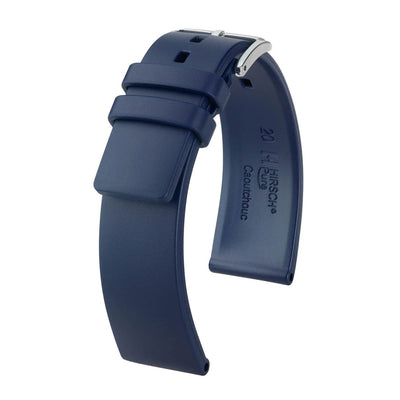 Hirsch Pure Blue Natural Rubber Watch Band