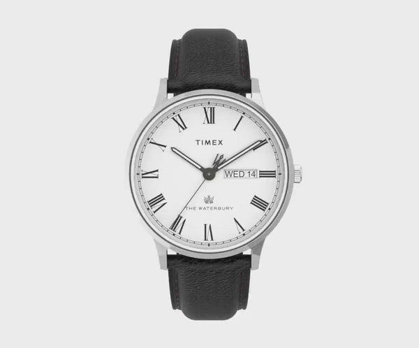 Timex The Waterbury Classic Day/Date 40mm Leather Strap Watch TW2U88400