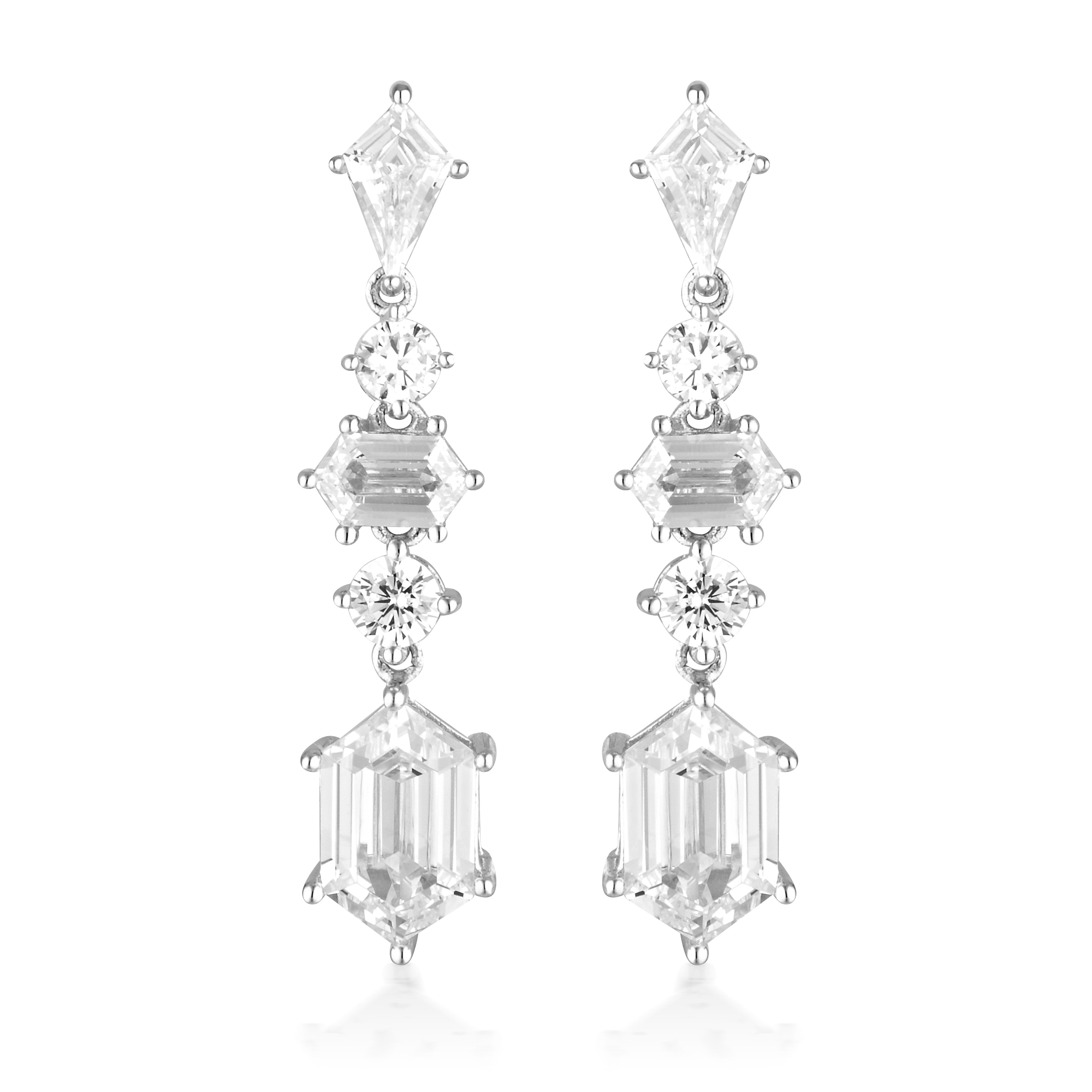 GEORGINI ROCK STAR SWORD SILVER EARRINGS