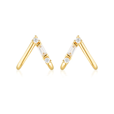 GEORGINI THE LAYERED EDIT TIGA EARRINGS GOLD