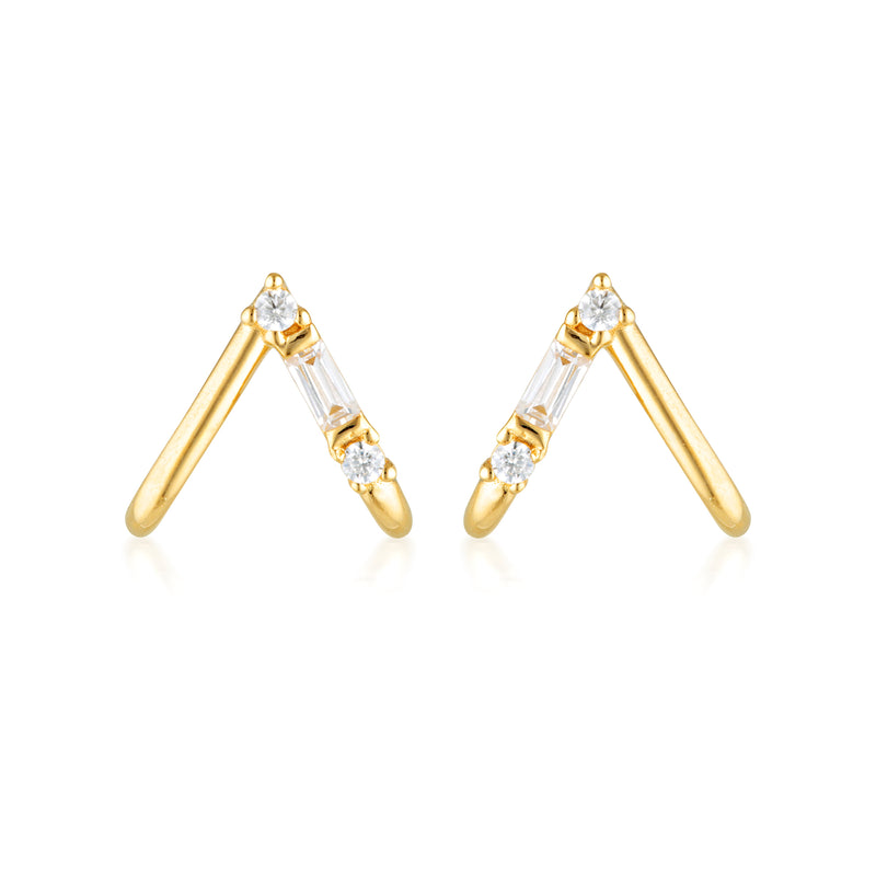 GEORGINI THE LAYERED EDIT TIGA EARRINGS GOLD