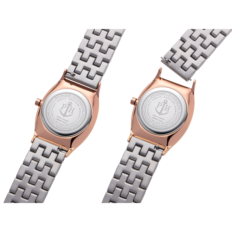 Paul Hewitt Modern Edge Silver Sunray Two-Tone Watch