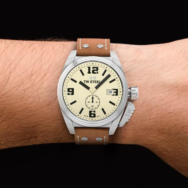 TW Steel Canteen Beige Dial Watch TW1000