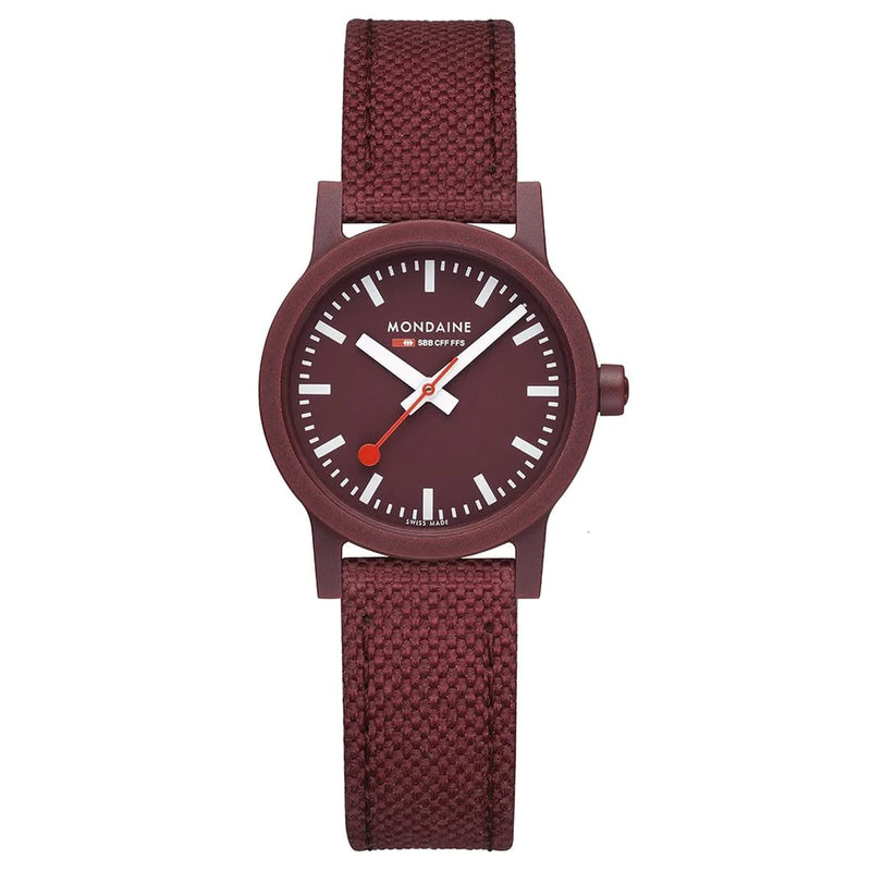 Mondaine Essence Quartz Dark Red Cherry Watch