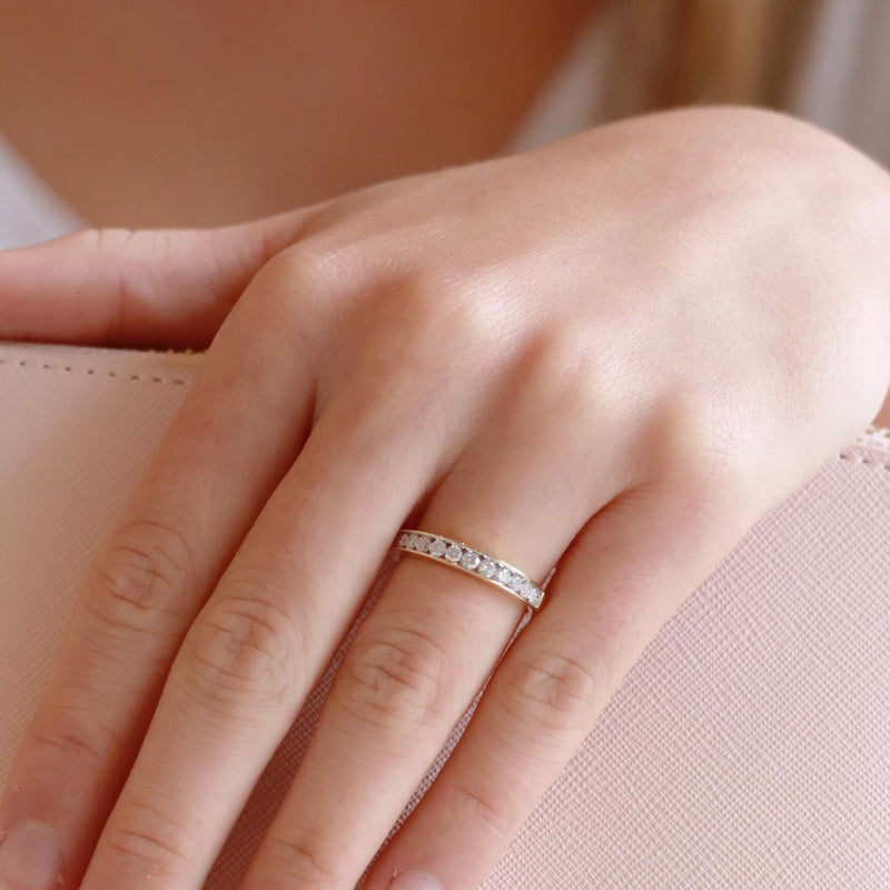 Band Ring with 0.5ct Diamond In 9K Gold