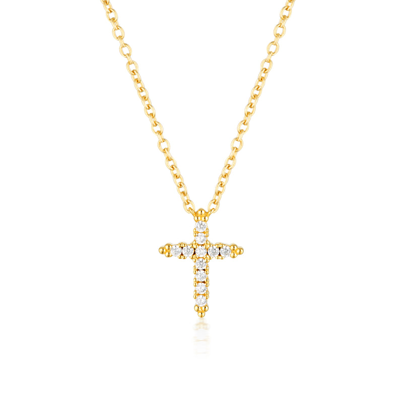 GEORGINI ROCK STAR CROSS GOLD PENDANT