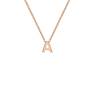 "A" Rose Gold Initial Necklace