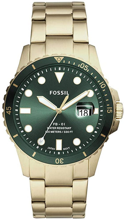 Fossil Three-Hand Date Gold-Tone Stainless Steel Watch