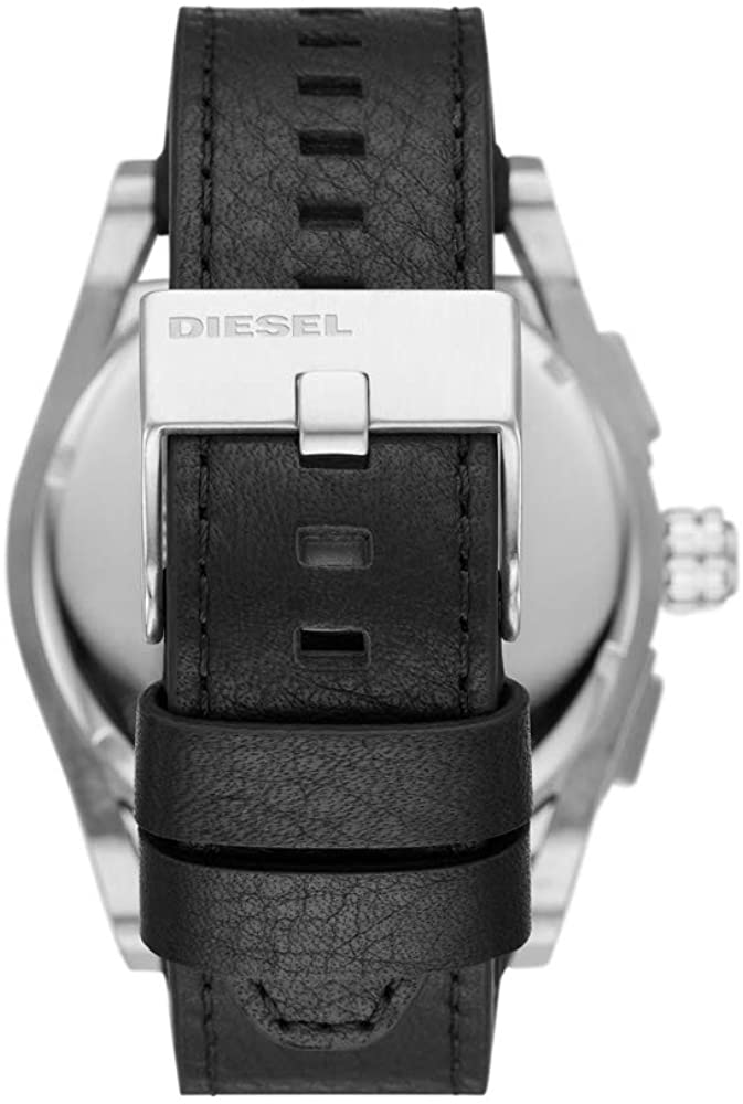 Diesel Timeframe Chronograph Black Leather Watch DZ4543