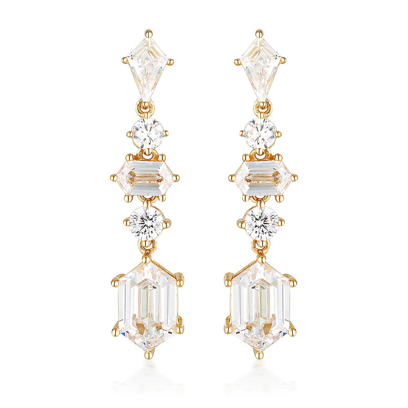 GEORGINI ROCK STAR SWORD GOLD EARRINGS