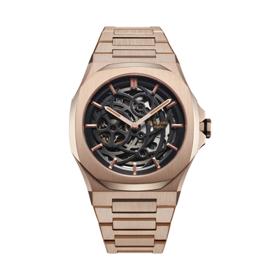 D1 Milano Rose Gold Skeleton Automatic Watch