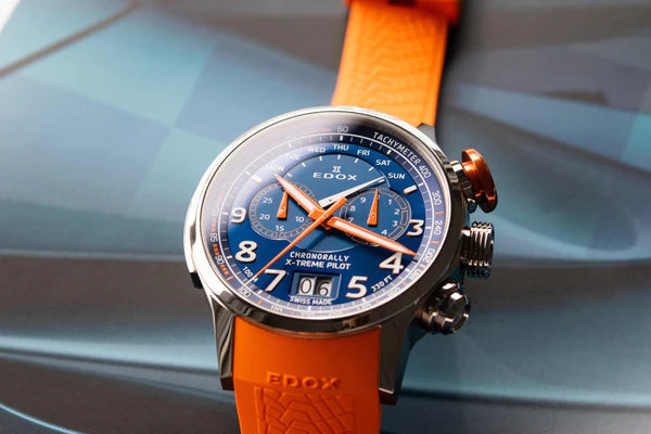 Edox chronorally orange hotsell