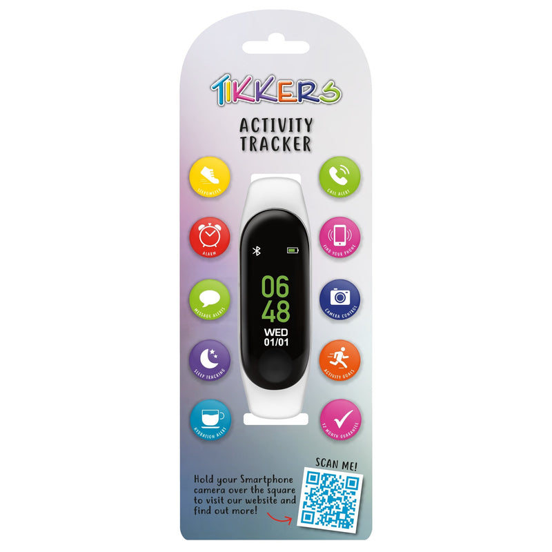 Tikkers Activity Tracker in White TKS01-0010