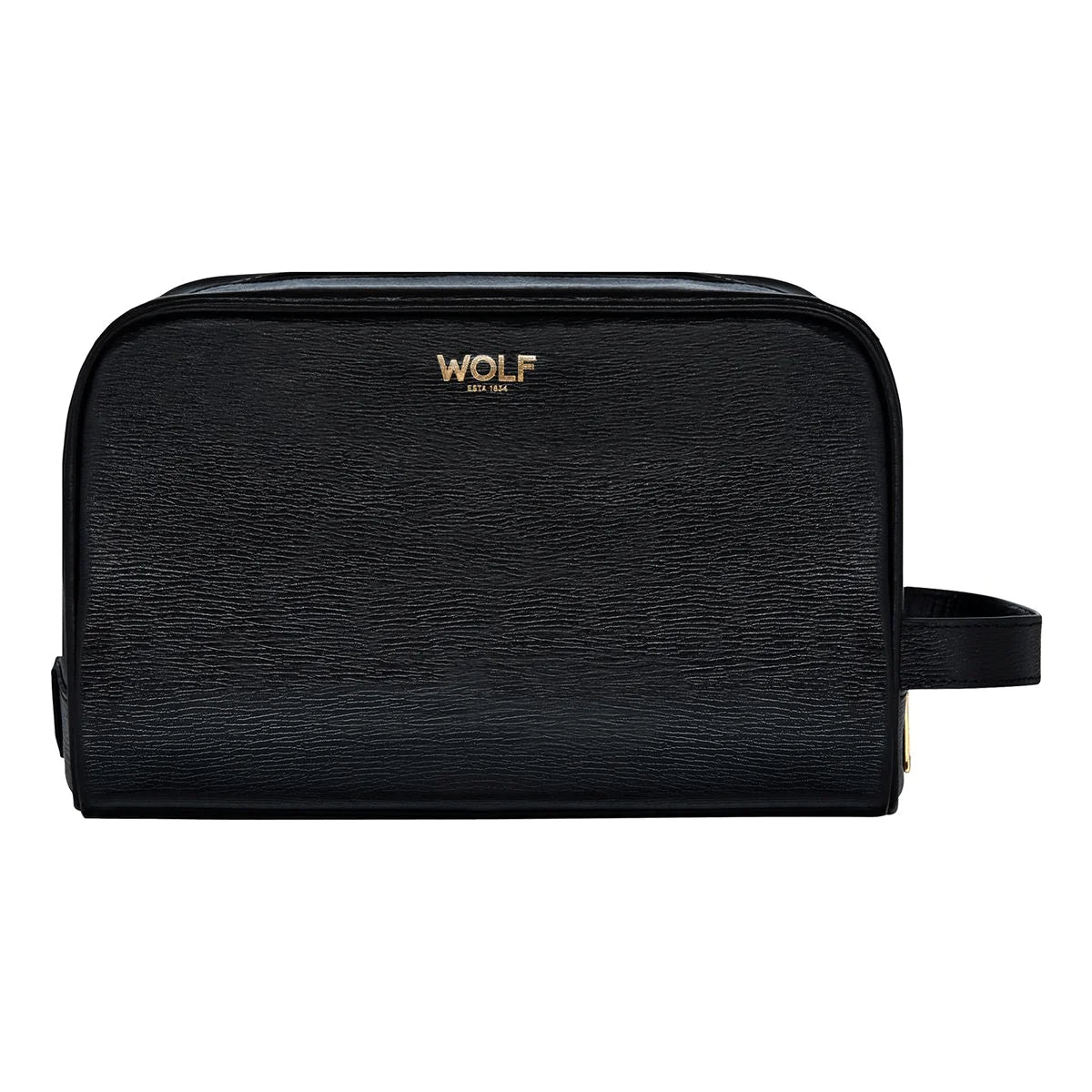 Wolf W Washbag Black Leather 774702