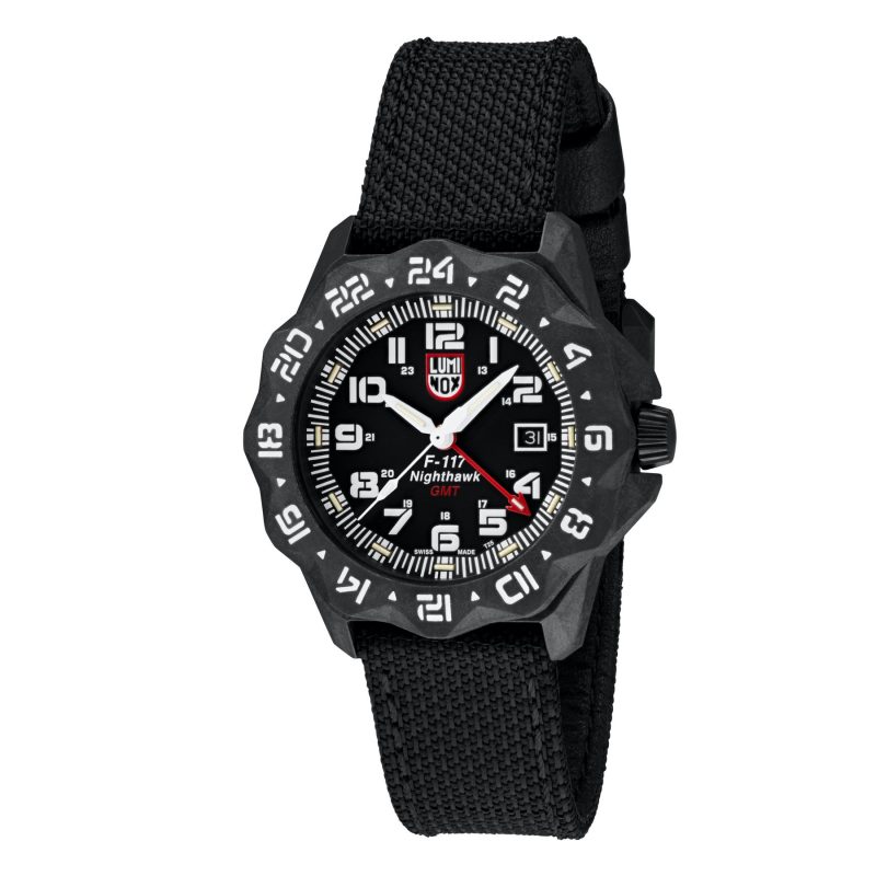 F-117 Nighthawk 6441 Series Black Textile Strap Men's Watch