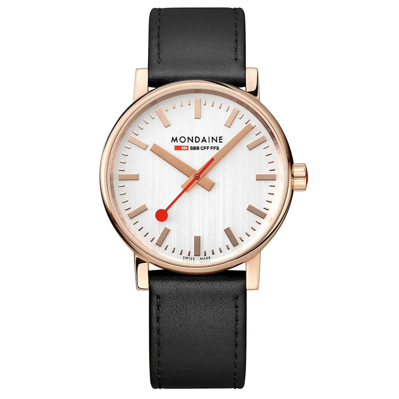 Mondaine Official EVO2 Rose Gold Toned and Black Watch