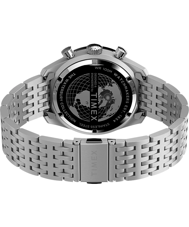 Timex Waterbury Dive Chronograph Stainless Steel Bracelet Watch TW2V42400
