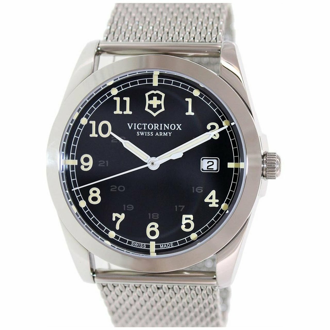 Victorinox Swiss Army Infantry Black Dial Steel Mens Watch