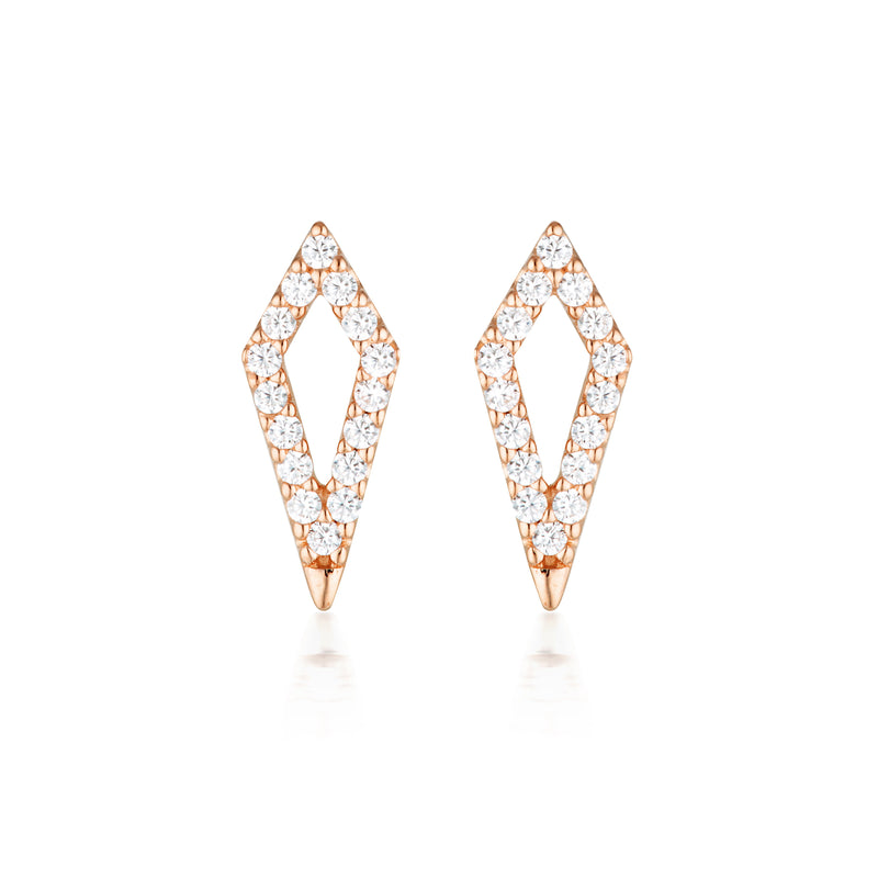 GEORGINI ROCK STAR KITE ROSE GOLD EARRINGS