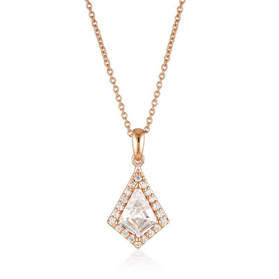 GEORGINI ROCK STAR SHIELD ROSE GOLD PENDANT