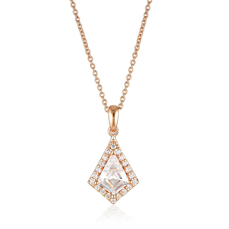 GEORGINI ROCK STAR SHIELD ROSE GOLD PENDANT