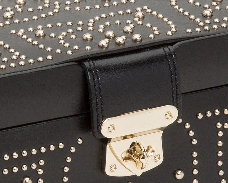 Marrakesh Gold-Studded Leather Jewelry Case by WOLF