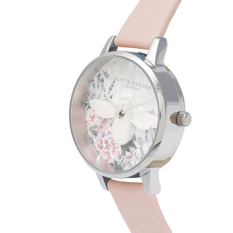 Olivia Burton Glasshouse Silver Lilac Watch - Silver