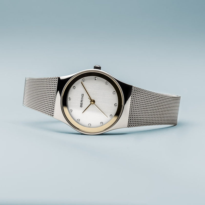 Bering Classic Polished Silver 27mm Mesh Watch