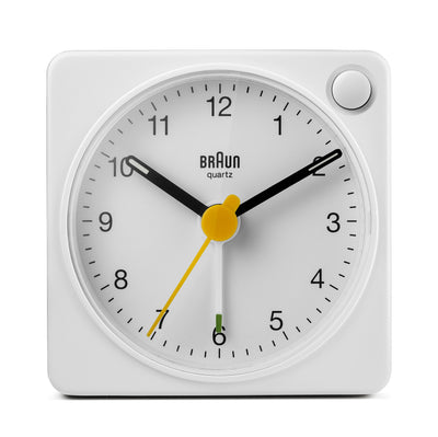 Braun Classic Travel Analogue Alarm Clock White