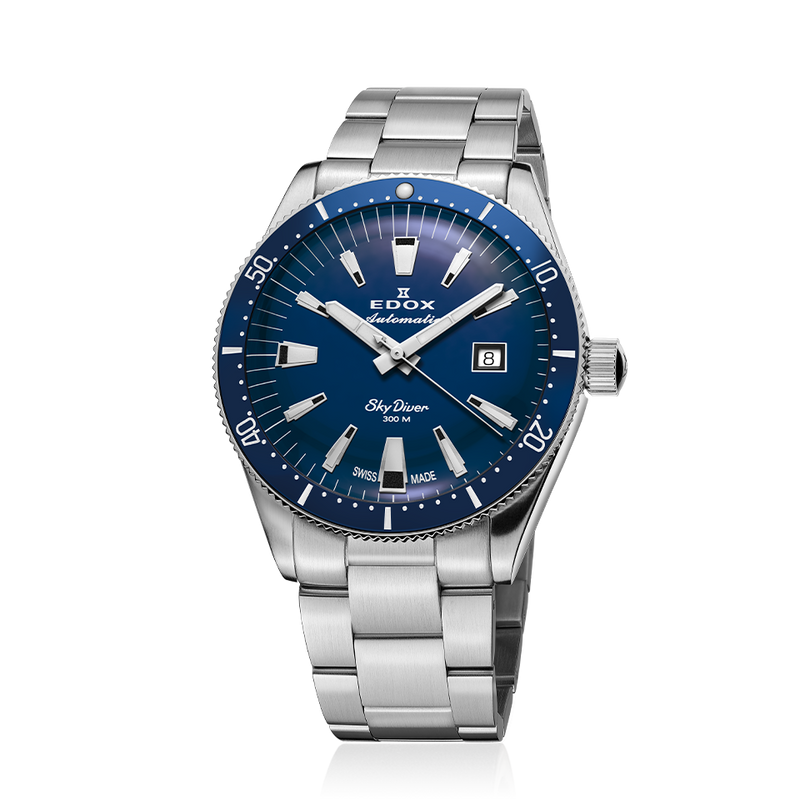 Edox Skydiver Automatic Blue Dial Men's Watch 801263BUMBUIN