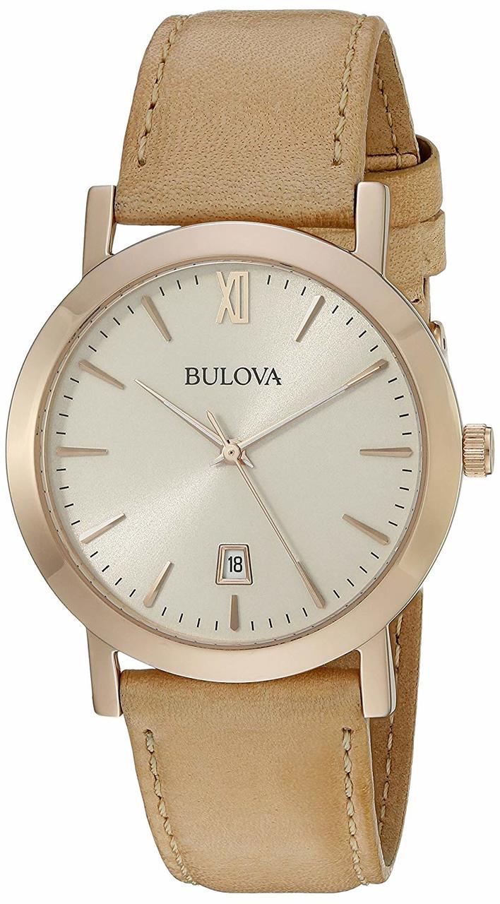 Bulova Tan Strap Unisex Watch