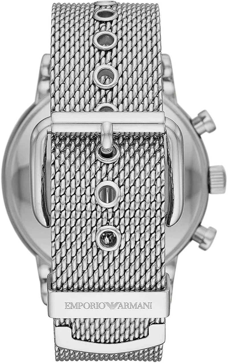 Emporio Armani Blue Chronograph Watch and Bracelet Set AR80038